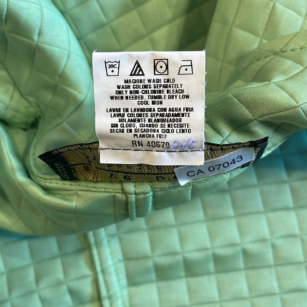 Vintage Harve Benard Quilted Lime Jacket US 12 M Chartreuse 90s - Picture 7 of 7